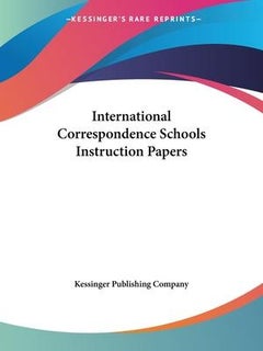 International Correspondence Schools Instruction Papers paperback english 