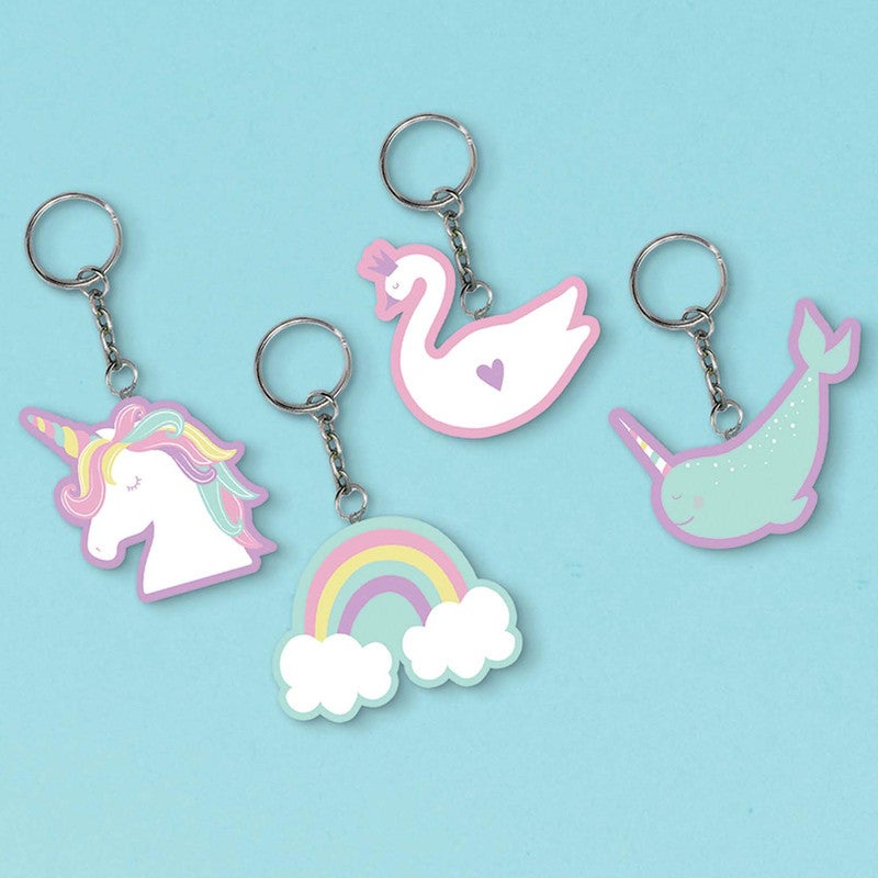 Amscan Magical Rainbow Keychain Favors 8Pcs