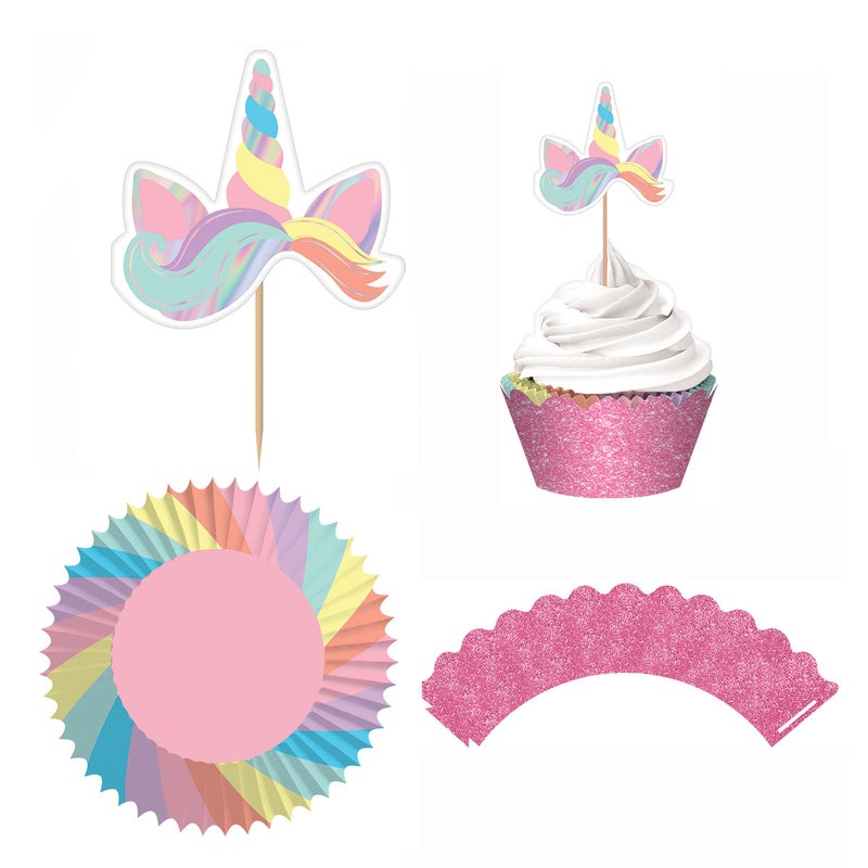 أمسكان Magical Rainbow Cupcake Kit 24Pcs