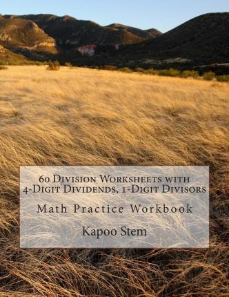 null - 60 Division Worksheets with 4-Digit Dividends, 1-Digit Divisors: Math Practice Workbook paperback english - Image 1