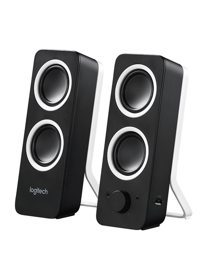 Logitech - Z200 PC Speakers, Stereo Sound, 10 Watts Peak Power, 2 x 3.5mm Inputs, Headphone Jack, Adjustable Bass, Volume Controls,PC/TV/Smartphone/Tablet Midnight Black - Image 1