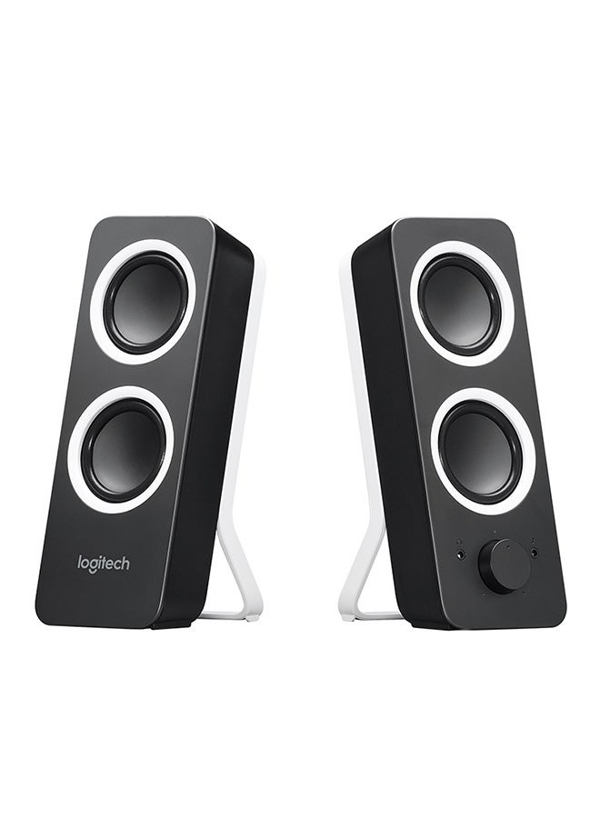 Logitech - Z200 PC Speakers, Stereo Sound, 10 Watts Peak Power, 2 x 3.5mm Inputs, Headphone Jack, Adjustable Bass, Volume Controls,PC/TV/Smartphone/Tablet Midnight Black - Image 1