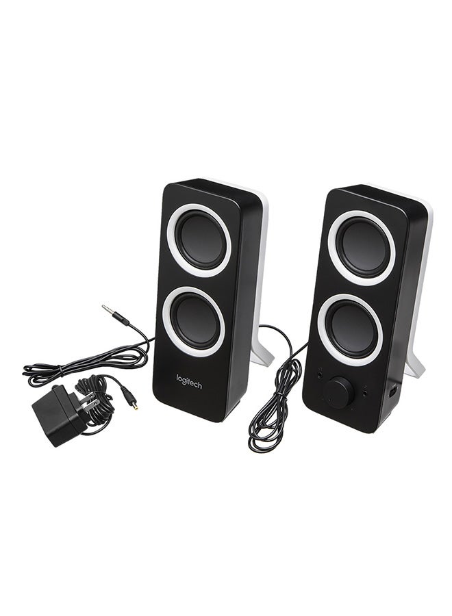 Logitech - Z200 PC Speakers, Stereo Sound, 10 Watts Peak Power, 2 x 3.5mm Inputs, Headphone Jack, Adjustable Bass, Volume Controls,PC/TV/Smartphone/Tablet Midnight Black - Image 1
