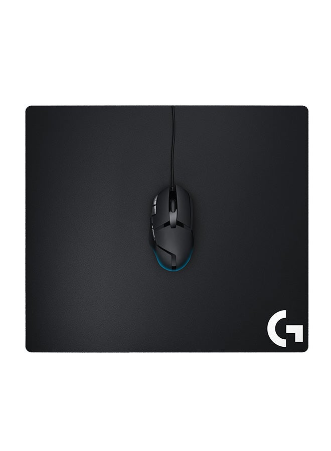 Logitech - G640 Large Cloth Gaming Mouse Pad, Large Size, 400 X 460 Mm, For More Space And Mouse Movement. Rubber Base Stays In Place For Intense Gaming. Surface Texture Is Optimized For Logitech G Mice And Peak Gaming Performance | 943-000799 Black - Image 1