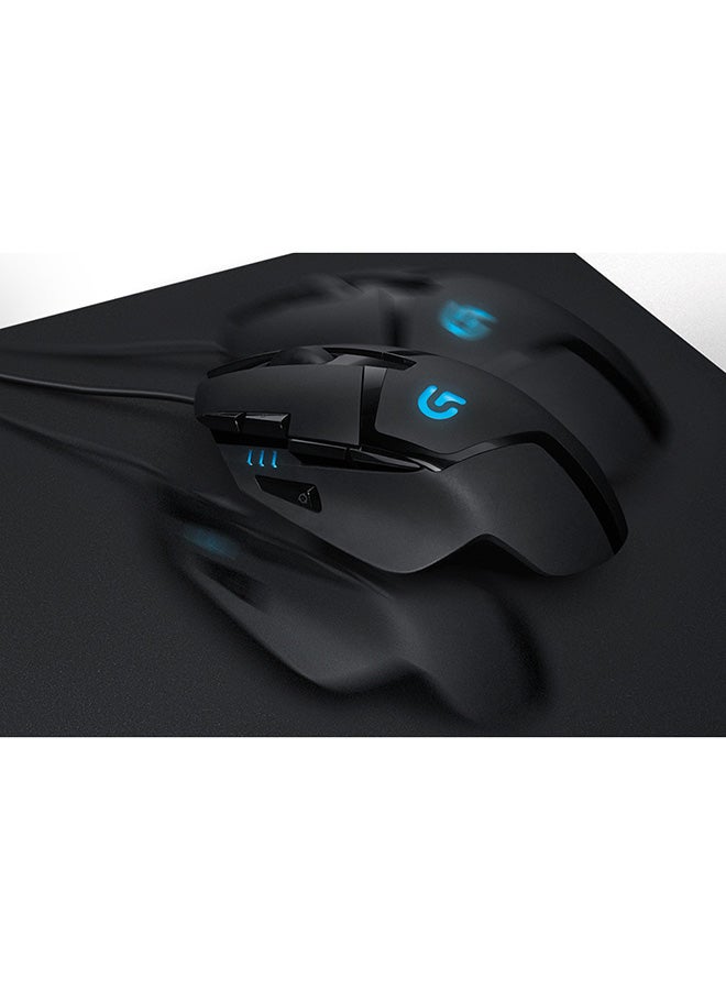 Logitech - G640 Large Cloth Gaming Mouse Pad, Large Size, 400 X 460 Mm, For More Space And Mouse Movement. Rubber Base Stays In Place For Intense Gaming. Surface Texture Is Optimized For Logitech G Mice And Peak Gaming Performance | 943-000799 Black - Image 1