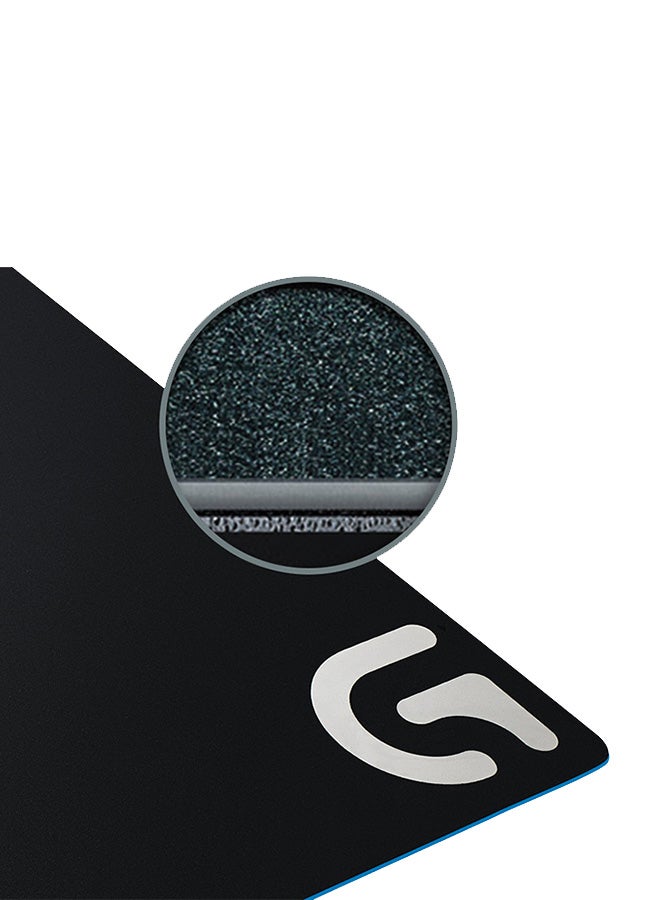 Logitech - G640 Large Cloth Gaming Mouse Pad, Large Size, 400 X 460 Mm, For More Space And Mouse Movement. Rubber Base Stays In Place For Intense Gaming. Surface Texture Is Optimized For Logitech G Mice And Peak Gaming Performance | 943-000799 Black - Image 1