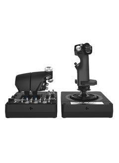 G X56 H.O.T.A.S Throttle and Joystick Flight Simulator Game Controller, 6 Degrees of Freedom, 4 Spring Options, +189 Programmable Controls, RGB Lighting, 2x USB, PC - Black