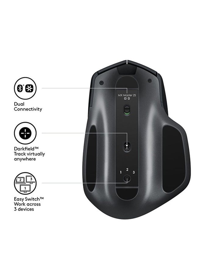 Logitech - MX Master 2S USB Wireless Mouse With Receiver Black - Image 1