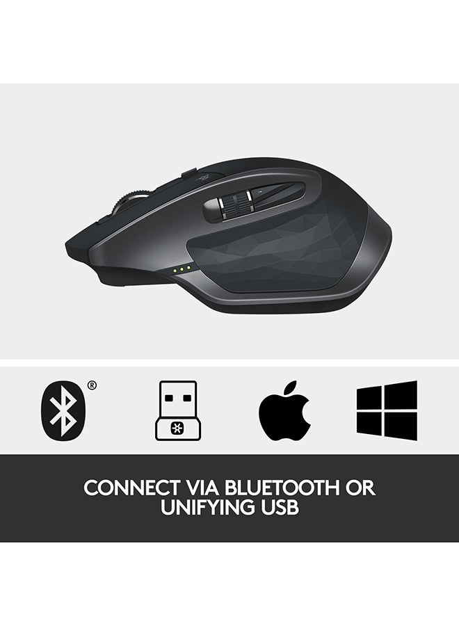 Logitech - MX Master 2S USB Wireless Mouse With Receiver Black - Image 1
