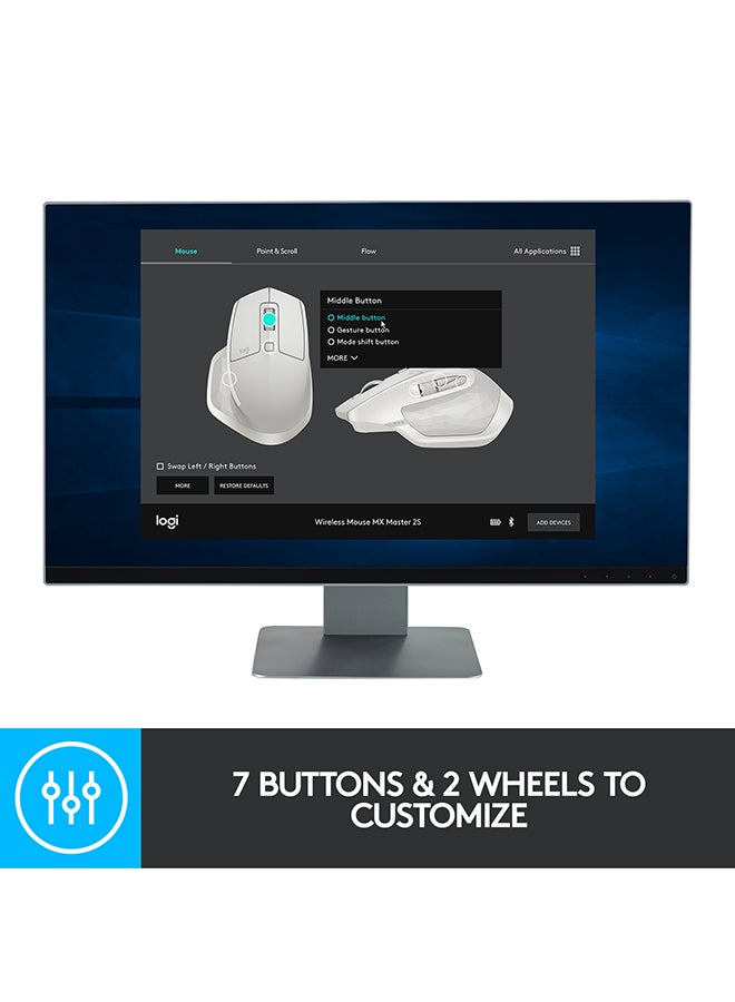Logitech - MX Master 2S USB Wireless Mouse With Receiver Black - Image 1