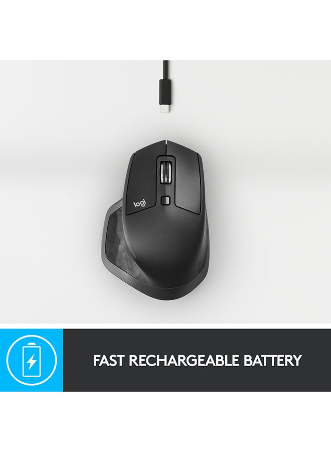 Logitech - MX Master 2S USB Wireless Mouse With Receiver Black - Image 1