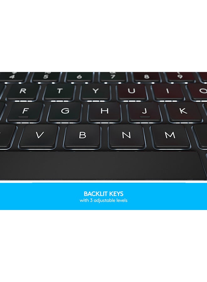 Logitech - Slim Folio Pro Tablet Keyboard Case For Apple iPad Pro 12.9 Inch (3rd Gen) Black - Image 1