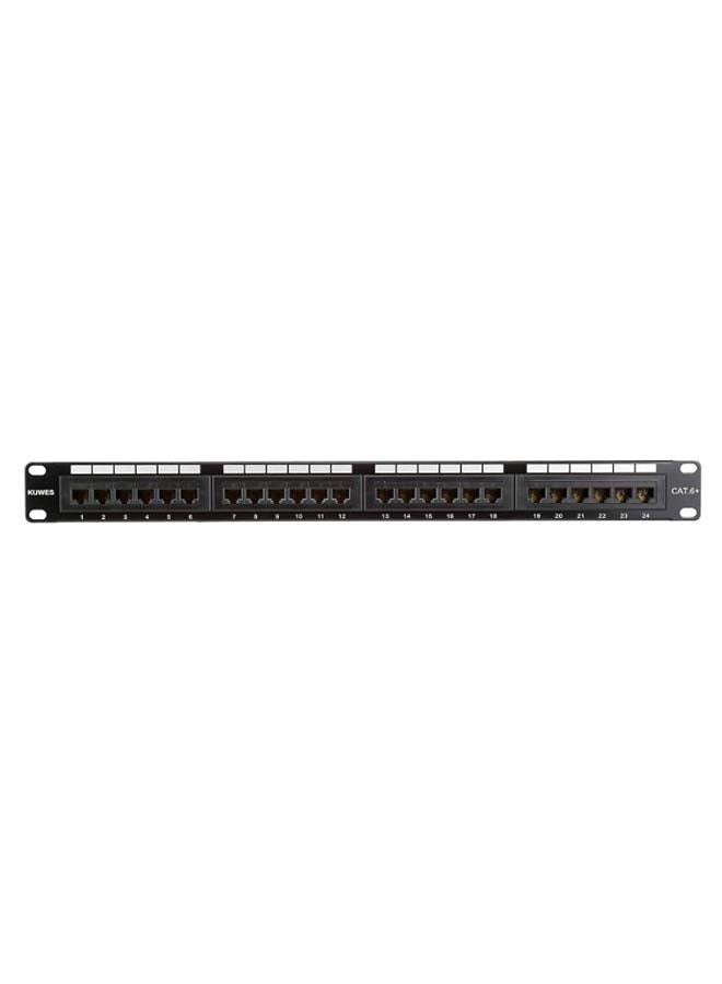 Kuwes 24-Port Cat6 Patch Panel Black  - Image 1