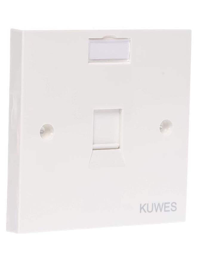 Kuwes Single Face Plate White - Image 1