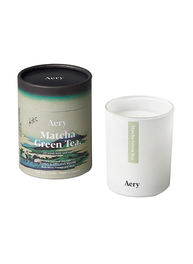 Aery Living Matcha Green Tea 200g Candle Multicolour 8 x  10cm