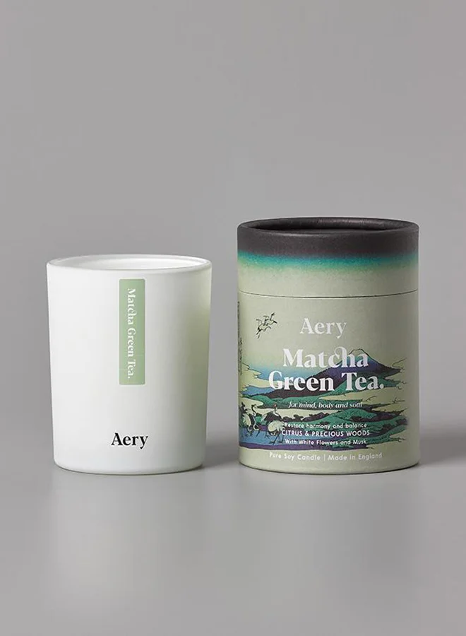 Aery Living Matcha Green Tea 200g Candle Multicolour 8 x  10cm