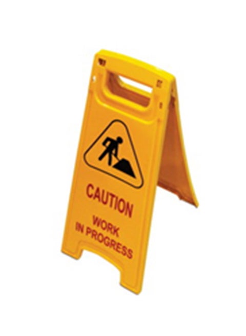 Caution Work In Progress Sign Yellow 68 x 30cm