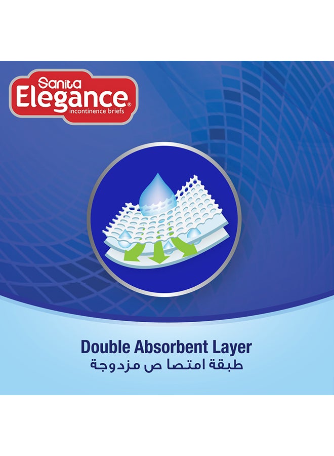 سانيتا اليجانس حفاضات للبالغين بمقاس كبير ليلي من 10 حفاضات - Image 3
