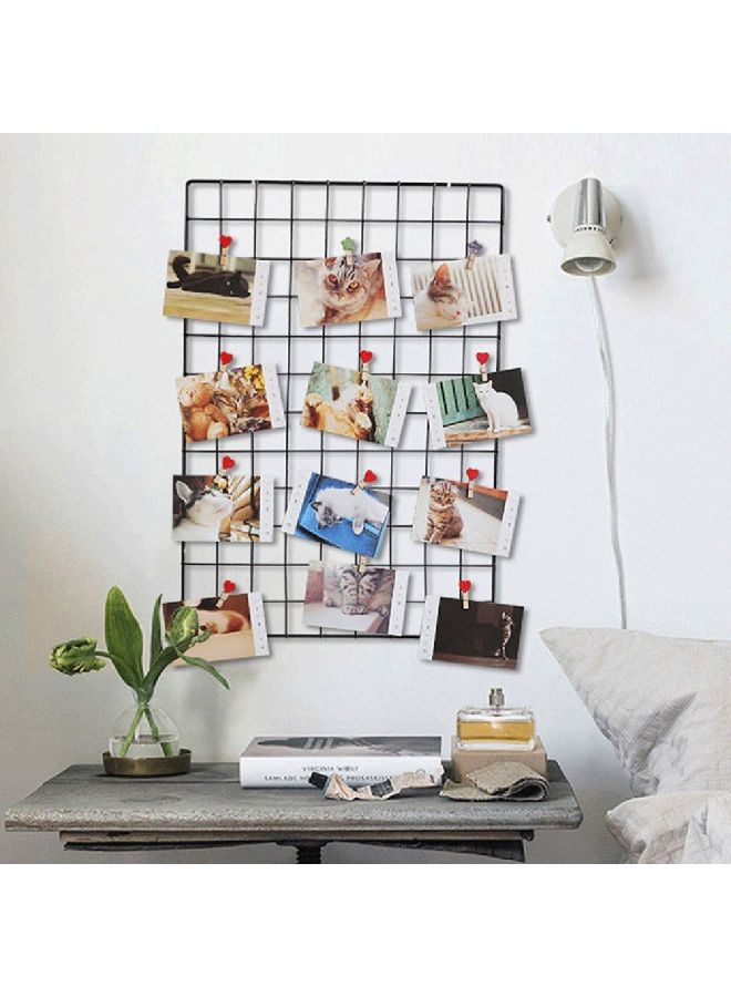 Decorative Wall Hanging Iron Frame Clip Black 40x40x3cm  - Image 4