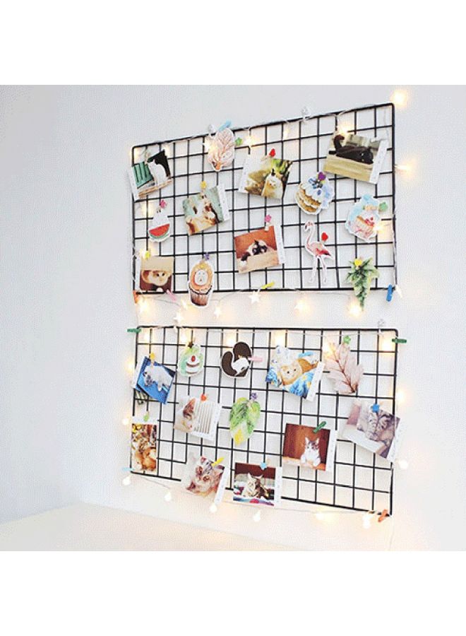 Decorative Wall Hanging Iron Frame Clip Black 40x40x3cm  - Image 5