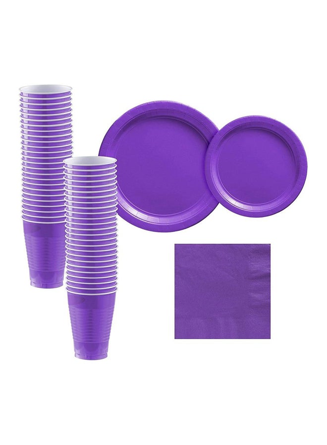 ThePartyPopper 40-Piece Disposable Party Tableware Set Small Plates (8x7), Large Plates (8x9)inch - Image 1