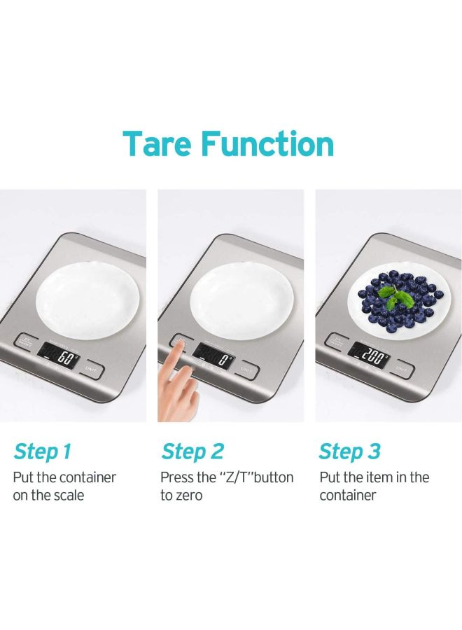 ABS Digital Measuring Scale Silver 7.1x5.5x0.6inch - Image 5