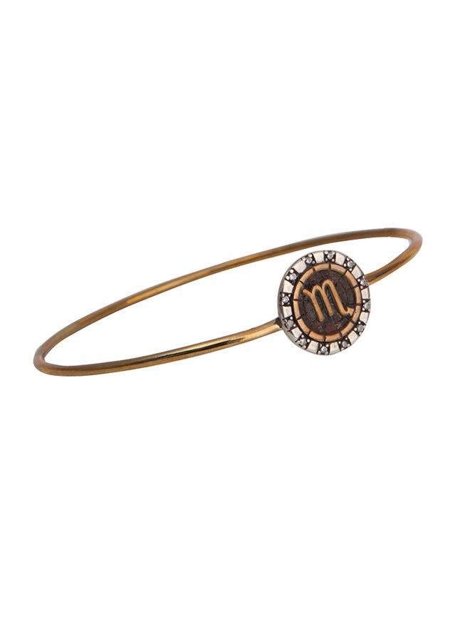 Biggdesign - 925 C Silver And Brass Horoscope Scorpio Bracelet with Zircon Stone - Image 1