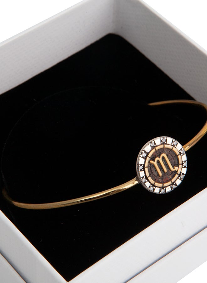 Biggdesign - 925 C Silver And Brass Horoscope Scorpio Bracelet with Zircon Stone - Image 1