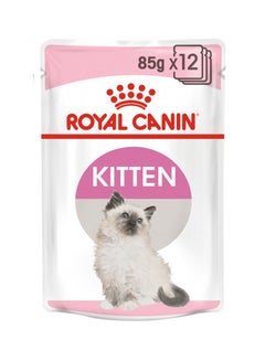ROYAL CANIN Feline Health Nutrition Kitten Jelly Wet Food Pouches 85g Pack Of 12  - Image 1