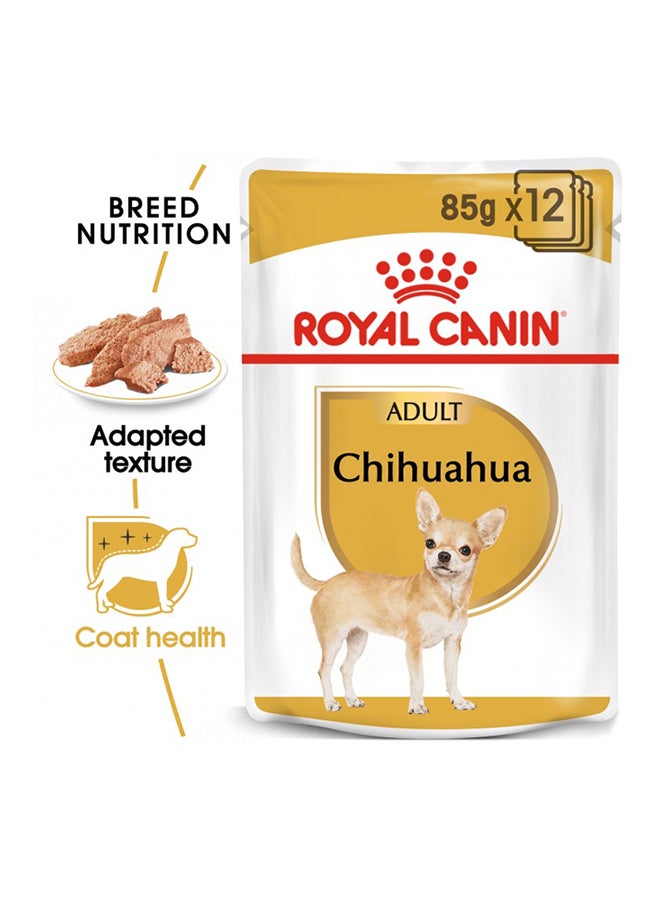 ROYAL CANIN Breed Health Nutrition Chihuahua Adult Wet Food Pouches 85g Pack Of 12  - Image 2