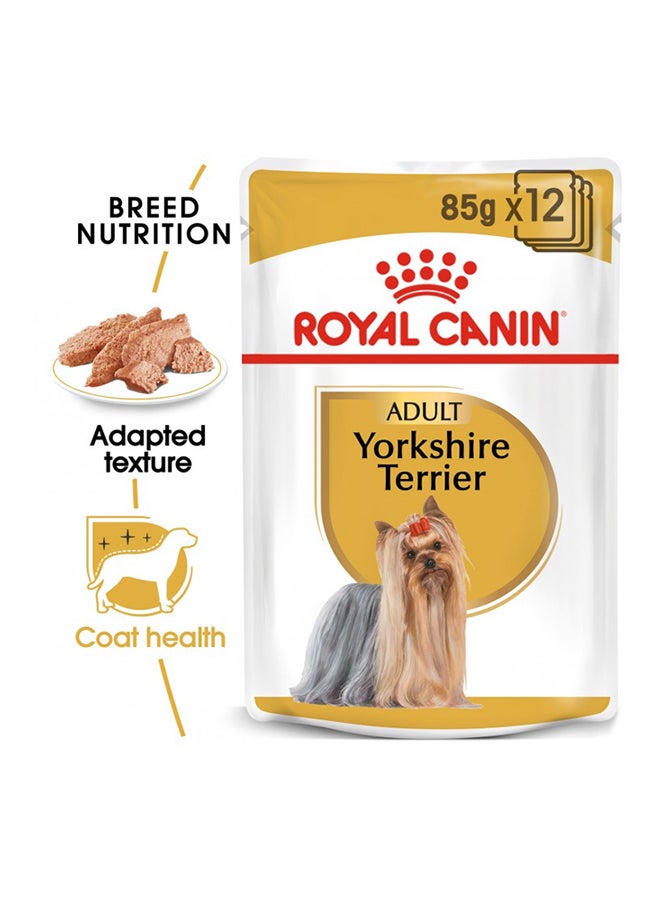 ROYAL CANIN Breed Health Nutrition Yorkshire Adult Wet Food Pouches 85g Pack Of 12 85grams  - Image 2