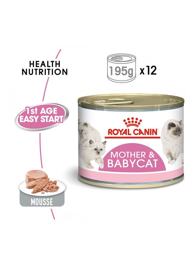 ROYAL CANIN Feline Health Nutrition Mother And Babycat Mousse Wet Food Cans 195g Pack Of 12 - Image 2