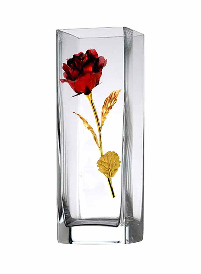QiaoKai 24K Gold Plated Rose Red/Gold 26x9.5x8cm  - Image 2