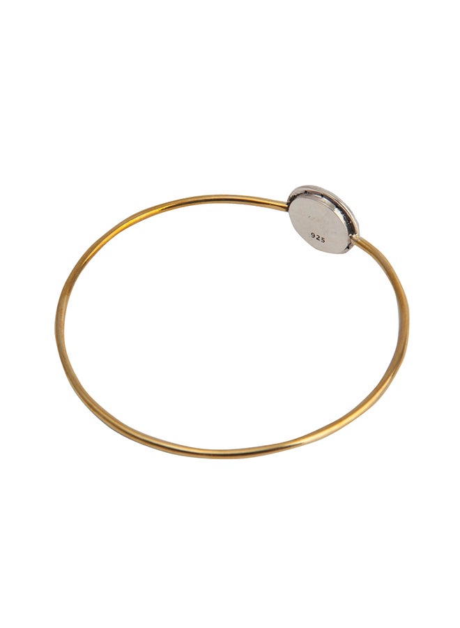 Biggdesign - 925 C Silver And Brass Horoscope Sagittarius Bracelet with Zircon Stone - Image 1