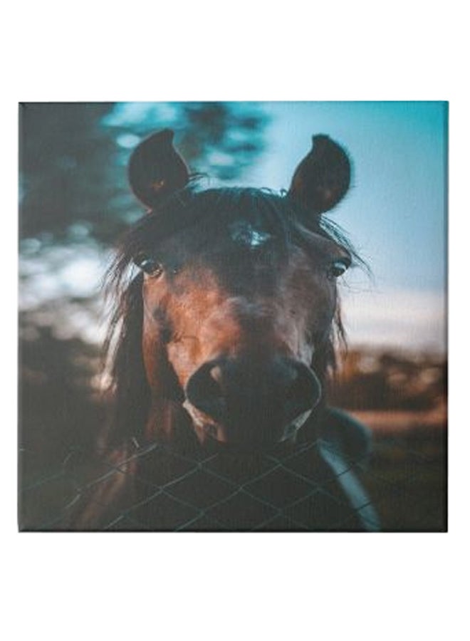 Horse Animation Hidden Frame Canvas Wall Painting Multicolour 50 x 50cm - Image 1