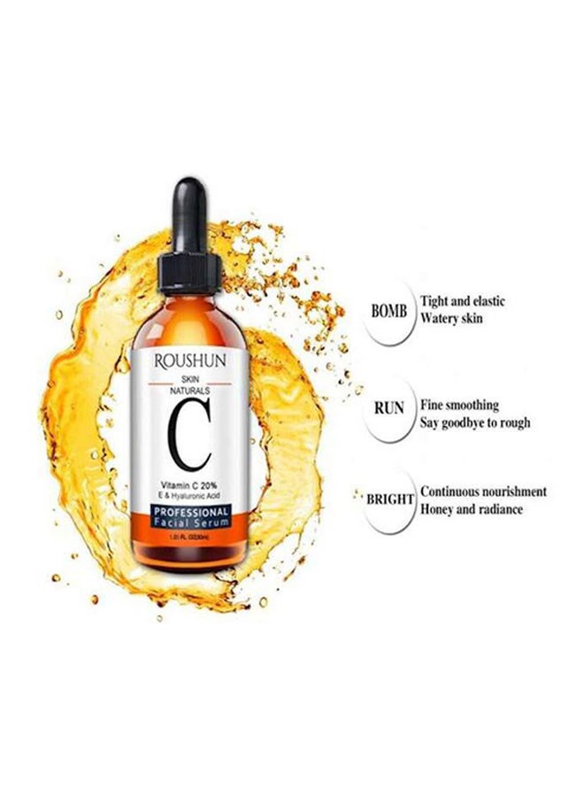 ROUSHUN - Skin Naturals Vitamin C 20 Percent E And Hyaluronic Acid Face Serum 30ml - Image 1