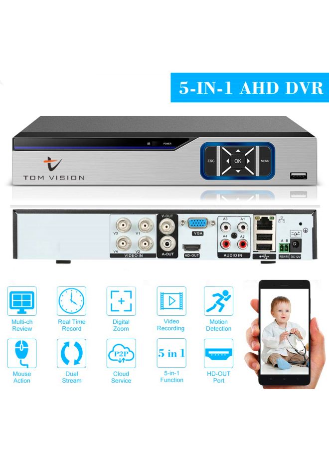 تومفيجن مجموعة كاميرات مراقبة بدقة عالية الوضوح مكونة من 4 قطع - Image 4