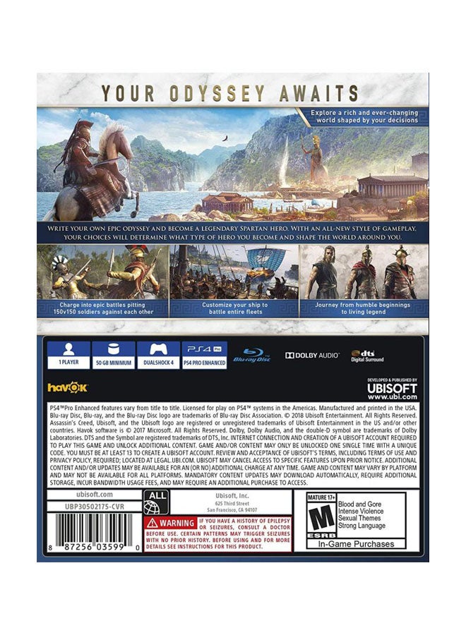 Ubisoft - Assassin's Creed Odyssey (Intl Version) - Adventure - PlayStation 4 (PS4) - Image 1