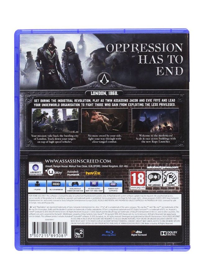 أوبيسوفت لعبة الفيديو ‎"Assassins Creed Syndicate"‎ - action_shooter - playstation_4_ps4 - Image 2