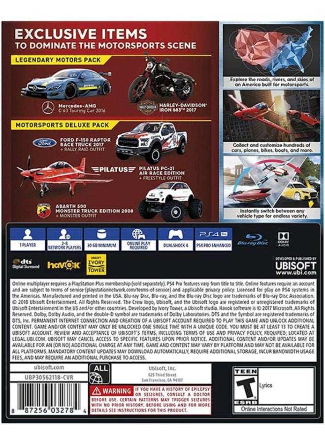 Ubisoft - The Crew 2 Deluxe Edition (Intl Version) - Racing - PlayStation 4 (PS4) - Image 1