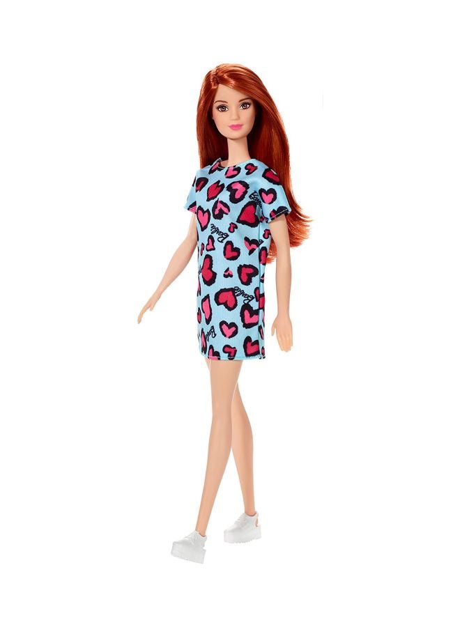 Barbie - Blonde Doll With Pink Heart-Printed Dress And Shoes ‎3.81 x 8.26 x 29.21cm - Image 1