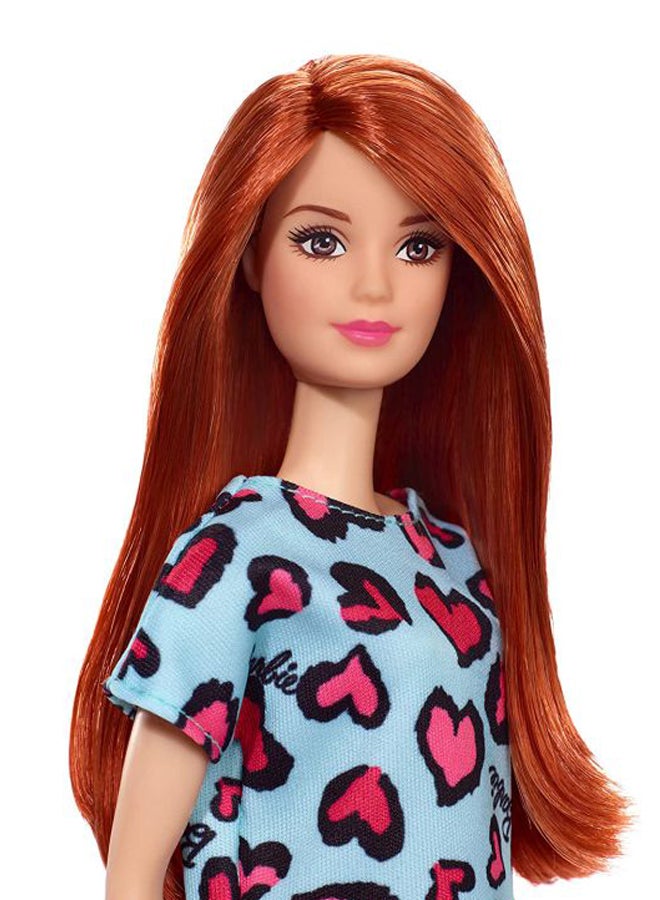 Barbie - Blonde Doll With Pink Heart-Printed Dress And Shoes ‎3.81 x 8.26 x 29.21cm - Image 1