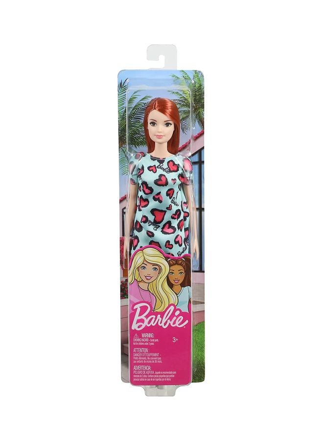 Barbie - Blonde Doll With Pink Heart-Printed Dress And Shoes ‎3.81 x 8.26 x 29.21cm - Image 1