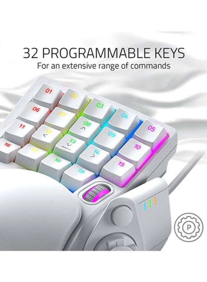 RAZER - Razer Tartarus Pro Gaming Keypad: Analog-Optical Key Switches - 32 Programmable Keys Customizable Chroma RGB Lighting Macros Variable Press Pressure Sensitivity Mercury White Mercury - Image 1