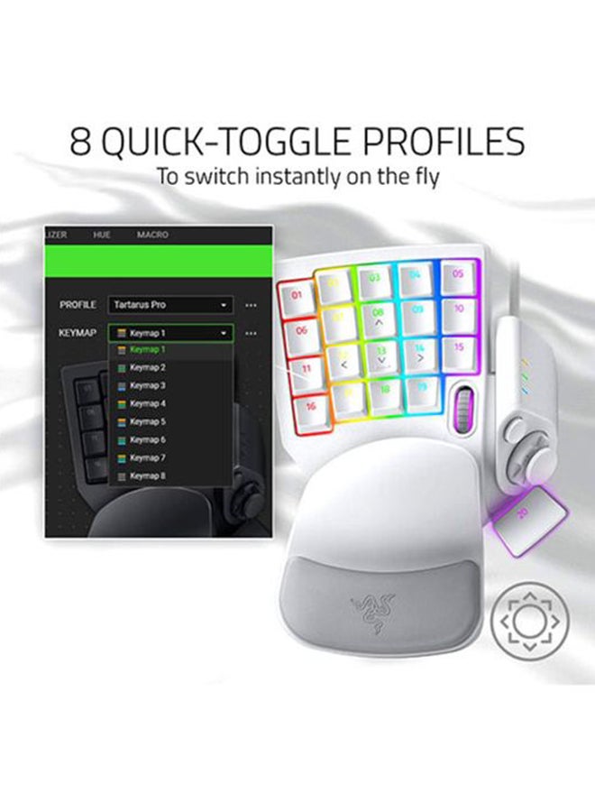 RAZER - Razer Tartarus Pro Gaming Keypad: Analog-Optical Key Switches - 32 Programmable Keys Customizable Chroma RGB Lighting Macros Variable Press Pressure Sensitivity Mercury White Mercury - Image 1