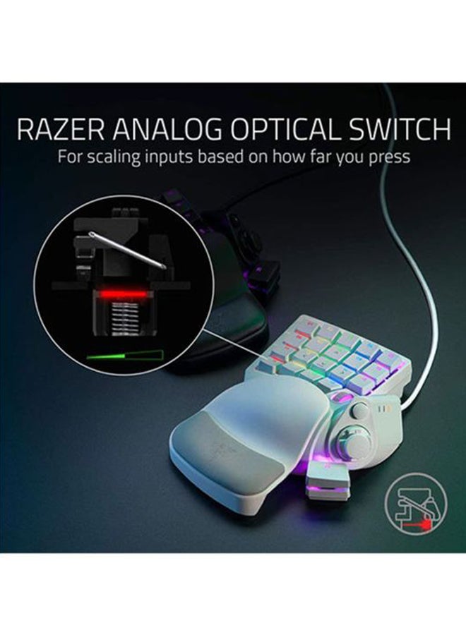 RAZER - Razer Tartarus Pro Gaming Keypad: Analog-Optical Key Switches - 32 Programmable Keys Customizable Chroma RGB Lighting Macros Variable Press Pressure Sensitivity Mercury White Mercury - Image 1