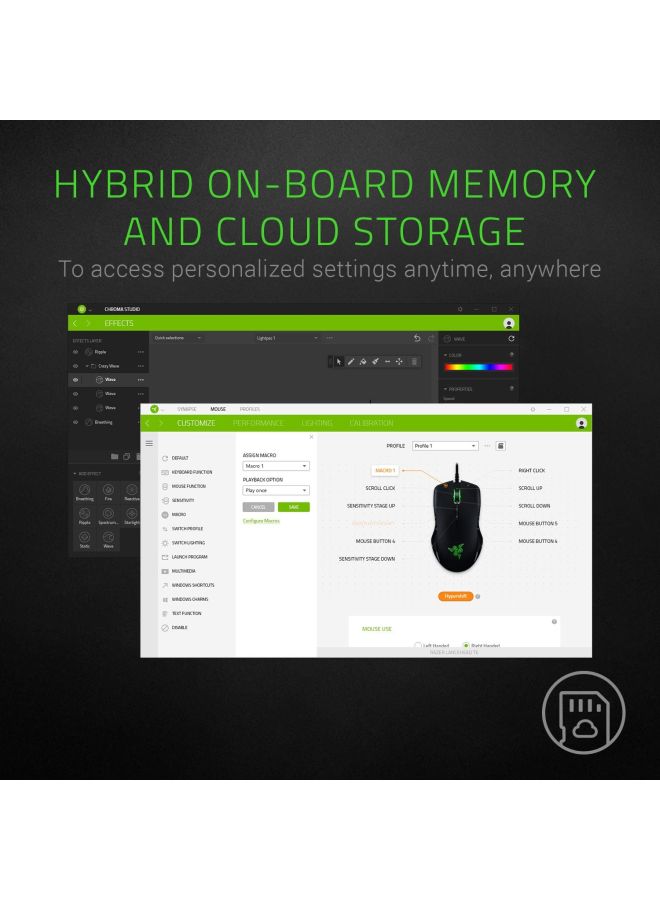 RAZER - Razer Mamba Elite Wired Gaming Mouse: 16,000 DPI Optical Sensor - Chroma RGB Lighting - 9 Programmable Buttons - Mechanical Switches Black - Image 1