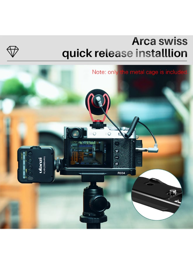 UURIG R034 Metal L Bracket Leather Hand Grip For Fujifilm X-100V/X-100F Black - Image 3