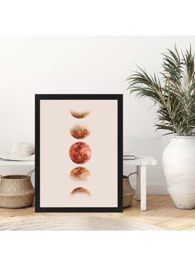 Boomah Accessories Phases Of The Moon Poster With Frame Beige/Brown 30x40cm 
