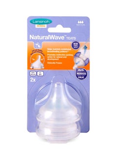 Lansinoh Pack Of 2 NaturalWave Fast Flow Teats, 0 Months  - Image 2